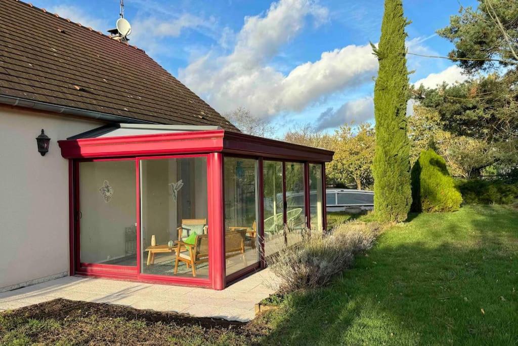 אברמס Gite 3 Etoiles Les Gourlines Avec Balneo, Veranda, Piscine Et Garage מראה חיצוני תמונה
