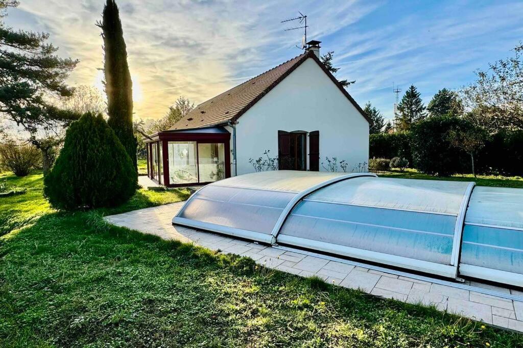 אברמס Gite 3 Etoiles Les Gourlines Avec Balneo, Veranda, Piscine Et Garage מראה חיצוני תמונה