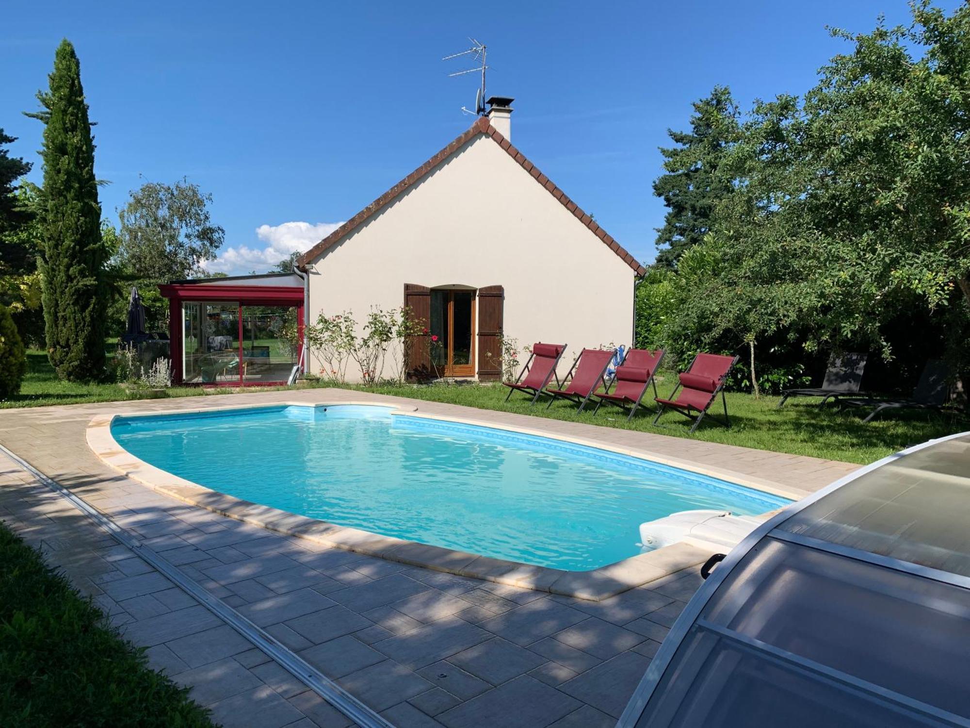 אברמס Gite 3 Etoiles Les Gourlines Avec Balneo, Veranda, Piscine Et Garage מראה חיצוני תמונה